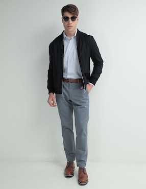 Pantalón Straight Scappino De Algodón Para Hombre