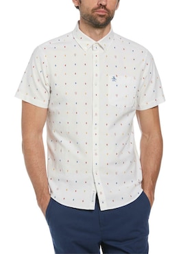 Camisa Casual Original Penguin De Algodón Manga Corta Para Hombre