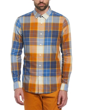 Camisa Casual Original Penguin De Algodón Manga Larga Para Hombre