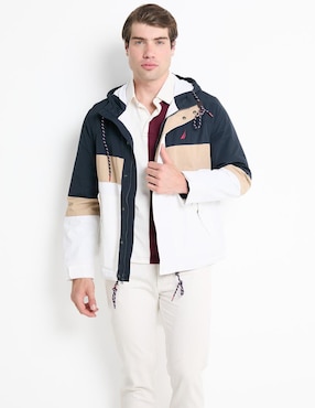 Chamarra Casual Nautica Con Capucha Para Hombre