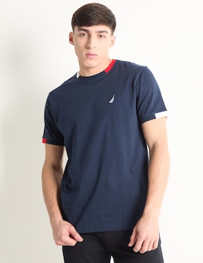 Playera Nautica Cuello Redondo Para Hombre