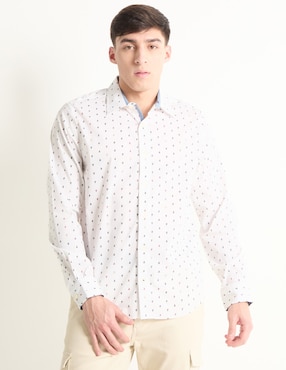 Camisa Casual Nautica Manga Larga Para Hombre