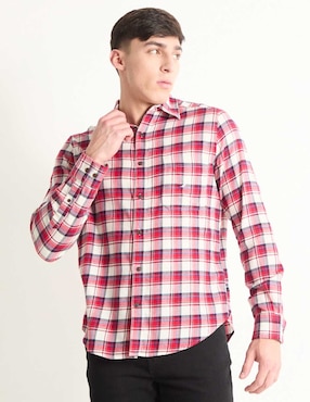 Camisa Casual Nautica Manga Larga Para Hombre