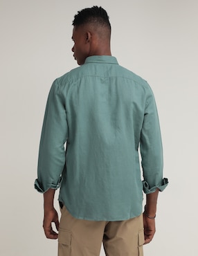Camisa casual Timberland de algodón manga larga para hombre