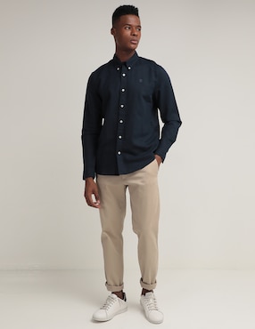 Camisa casual Timberland de algodón manga larga para hombre