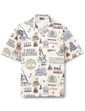 Camisa casual Timberland de algodón manga corta para hombre