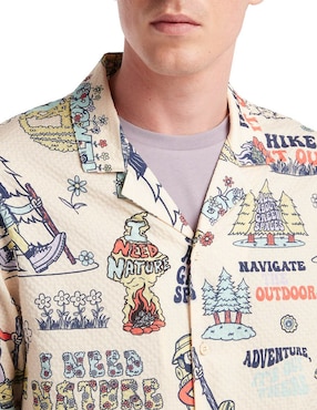 Camisa casual Timberland de algodón manga corta para hombre