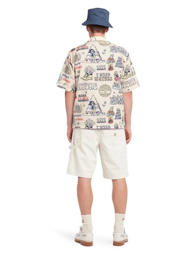 Camisa casual Timberland de algodón manga corta para hombre