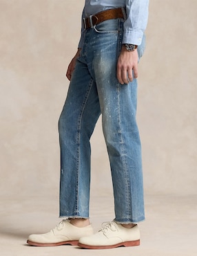 Jeans straight Polo Ralph Lauren lavado bleach para hombre