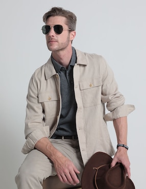 Sobrecamisa Casual Faherty De Algodón Manga Larga Para Hombre