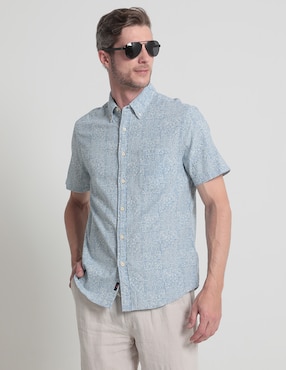 Camisa Casual Faherty De Algodón Manga Corta Para Hombre