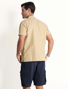Camisa casual Faherty de algodón manga corta para hombre