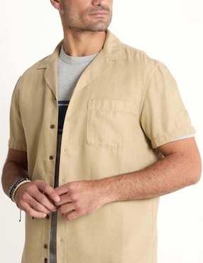 Camisa casual Faherty de algodón manga corta para hombre
