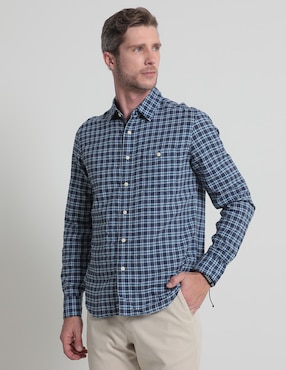 Camisa Casual Faherty De Algodón Manga Larga Para Hombre