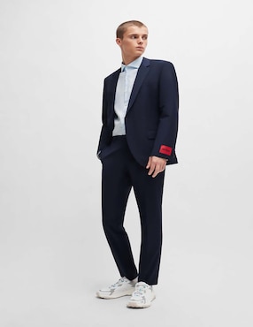 Camisa business casual HUGO de algodón manga larga para hombre