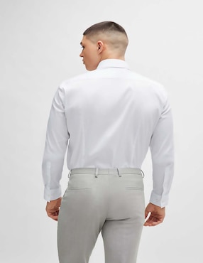 Camisa business casual HUGO de algodón manga larga para hombre