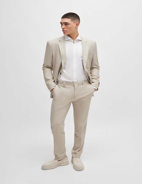 Camisa business casual HUGO de algodón manga larga para hombre
