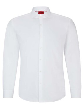 Camisa business casual HUGO de algodón manga larga para hombre
