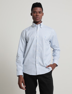 Camisa Casual Brooks Brothers De Algodón Manga Larga Para Hombre