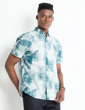 Camisa Casual Perry Ellis Manga Corta Para Hombre