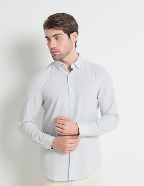 Camisa Casual Perry Ellis Manga Larga Para Hombre