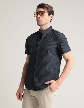 Camisa Casual Perry Ellis Manga Corta Para Hombre