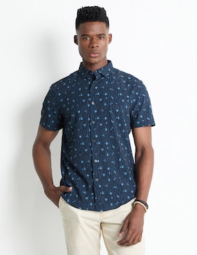 Camisa Casual Perry Ellis Manga Corta Para Hombre