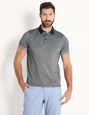 Playera Tipo Polo Perry Ellis Para Hombre