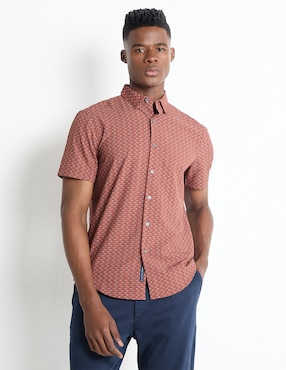 Camisa Casual Perry Ellis Manga Corta Para Hombre