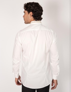 Camisa de vestir Rcano de bambú manga larga para hombre
