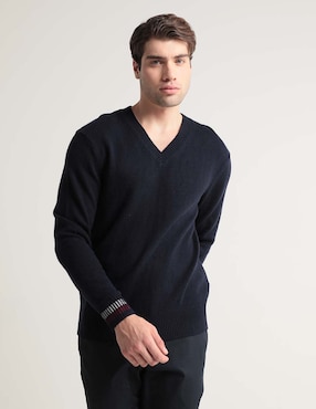 Suéter Tommy Hilfiger Cuello V Para Hombre