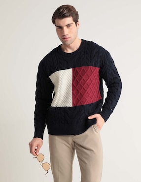 Suéter Tommy Hilfiger Cuello Redondo Para Hombre