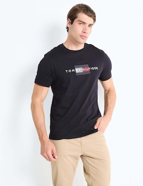 Playera Tommy Hilfiger Cuello Redondo Para Hombre