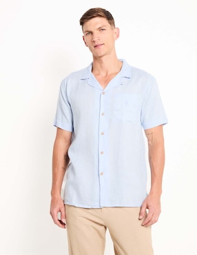 Camisa casual Boardies de algodón manga corta para hombre