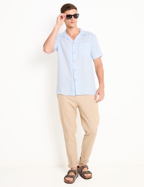 Camisa casual Boardies de algodón manga corta para hombre