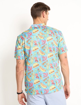 Camisa casual Boardies de algodón manga corta para hombre