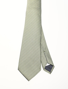 Corbata Scappino regular de seda estampado lunares para hombre