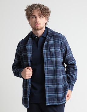 Sobrecamisa Casual Scappino De Algodón Manga Larga Para Hombre