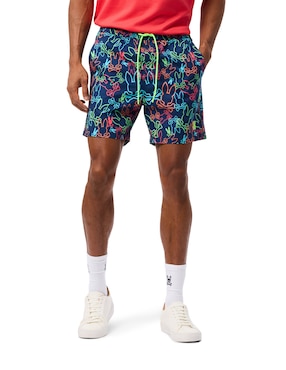 Traje De Baño Psycho Bunny Con Bolsillos Para Hombre