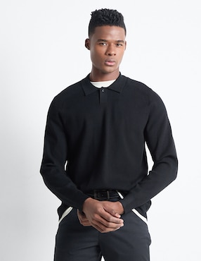 Suéter Calvin Klein Cuello Camisero Para Hombre