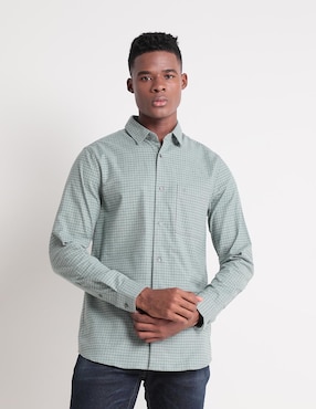 Camisa Casual Calvin Klein De Algodón Manga Larga Para Hombre