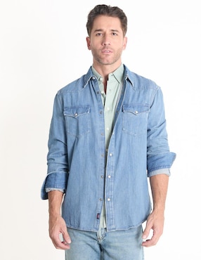 Camisa Casual Faherty De Algodón Manga Larga Para Hombre