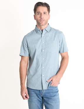 Camisa Casual Faherty De Algodón Manga Corta Para Hombre