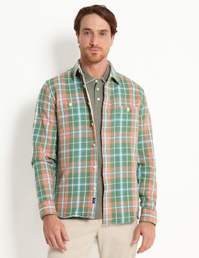 Sobrecamisa Casual Faherty De Algodón Manga Larga Para Hombre