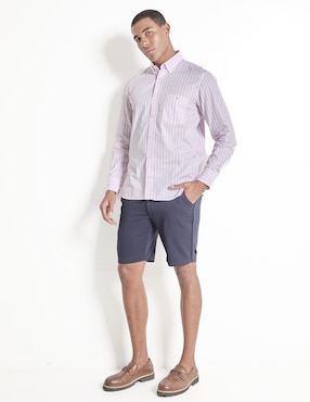 Camisa casual Eden Park de algodón manga larga para hombre