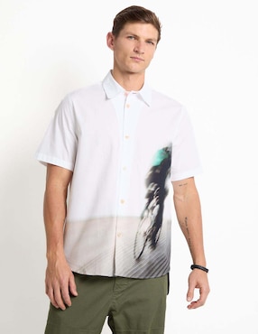 Camisa casual Ps by Paul Smith de algodón manga corta para hombre