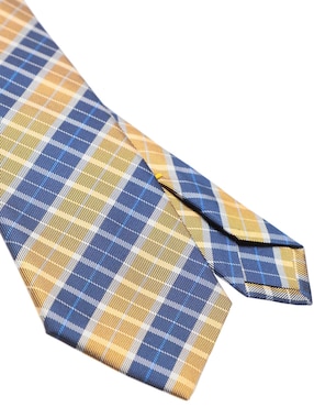 Corbata Scappino regular de seda estampado a cuadros para hombre