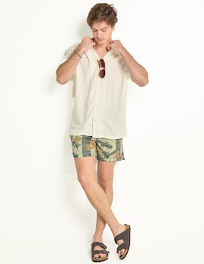 Camisa casual Chubbies manga corta para hombre