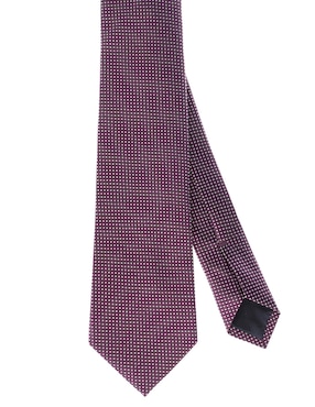 Corbata Scappino regular de seda estampado lunares para hombre