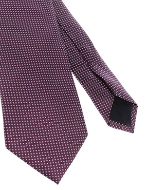 Corbata Scappino regular de seda estampado lunares para hombre